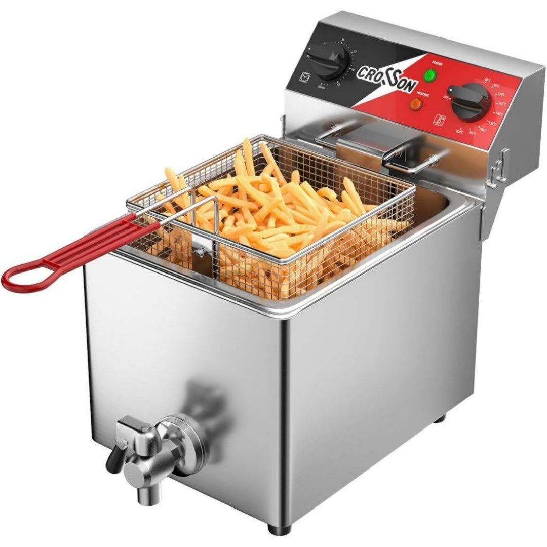 Crosson Friteuse electrique 6 L 3000 W Cuivre Compact Acier inoxydable
