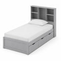 Lit simple en bois avec rangement et ¨¦tag¨¨re 200x90 cm