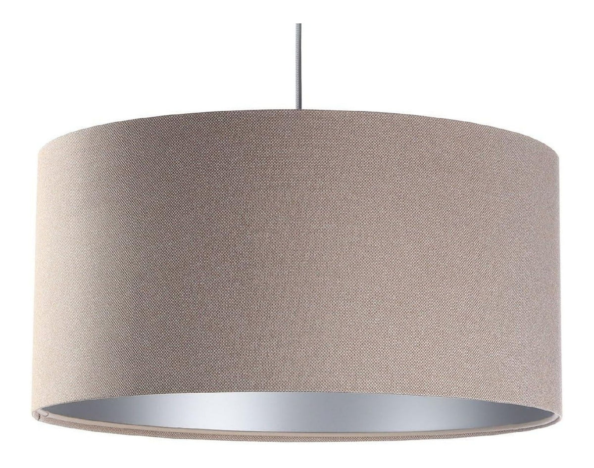 Suspension Argente et Beige a presence elegante et lumiere agreable 60 W IP20
