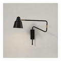 Luminaire Noir et Ambre a silhouette graphique de type applique murale 60 W E27