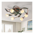 Suspension Ambre et Bronze a presence elegante et lumiere agreable E14