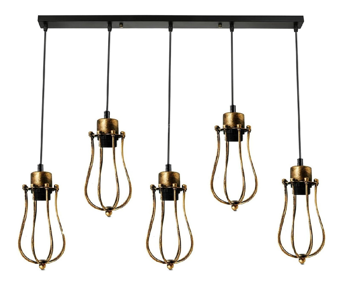 Eclairage Noir et Cuivre contemporain en version suspension