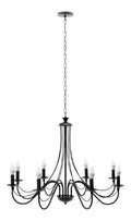 Suspension Noir et Ambre aux lignes epurees avec eclairage confortable E14