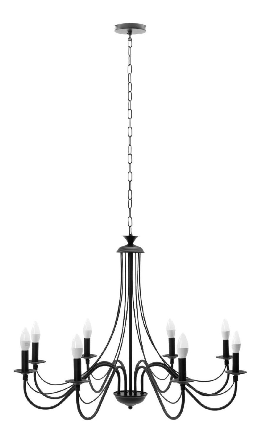Suspension Noir et Ambre aux lignes epurees avec eclairage confortable E14