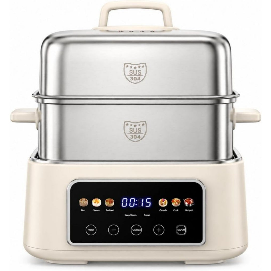 Fulgutonit Cuiseurs vapeurs electriques 12.5 L Acier inoxydable Pieces amovibles