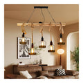 Suspension decoratif Ambre et Rouge avec diffusion lumineuse harmonieuse E27 G7-7226