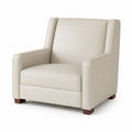 Fauteuil en cuir synth¨¦tique Beige avec pieds en