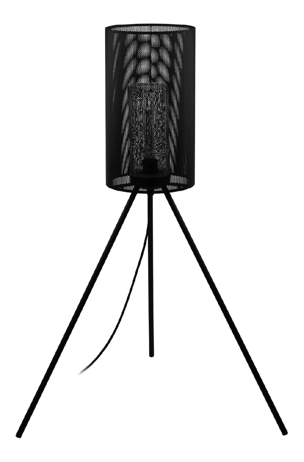 Luminaire Noir et Rouge a silhouette graphique de type lampadaire IP44 E27