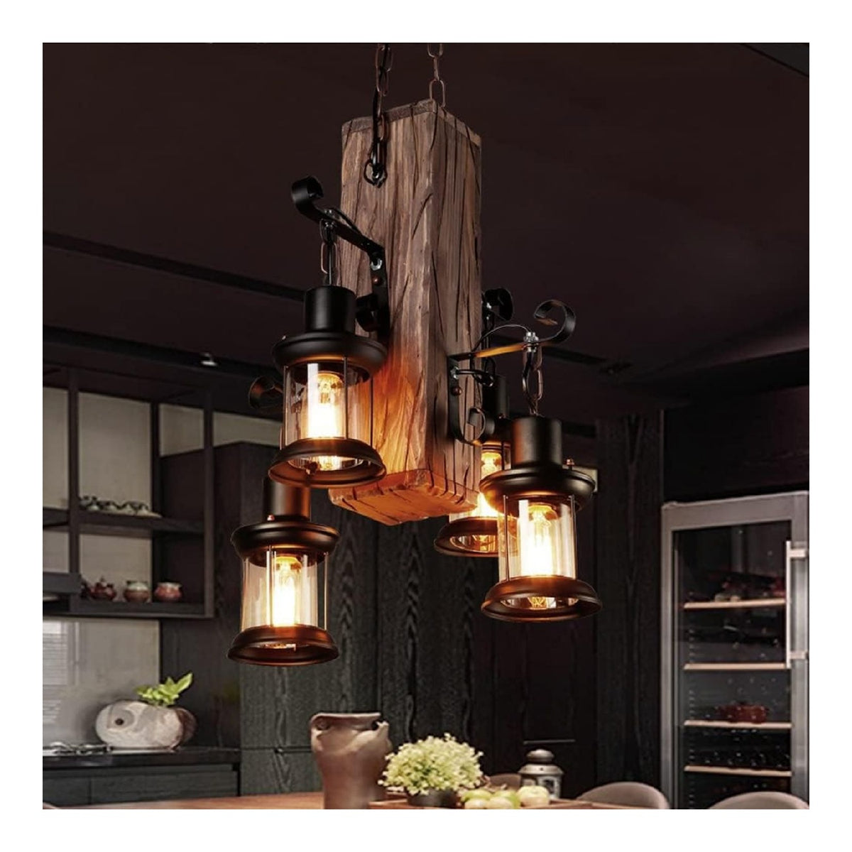 Eclairage Noir et Ambre contemporain en version suspension 40 W E27 87-3669