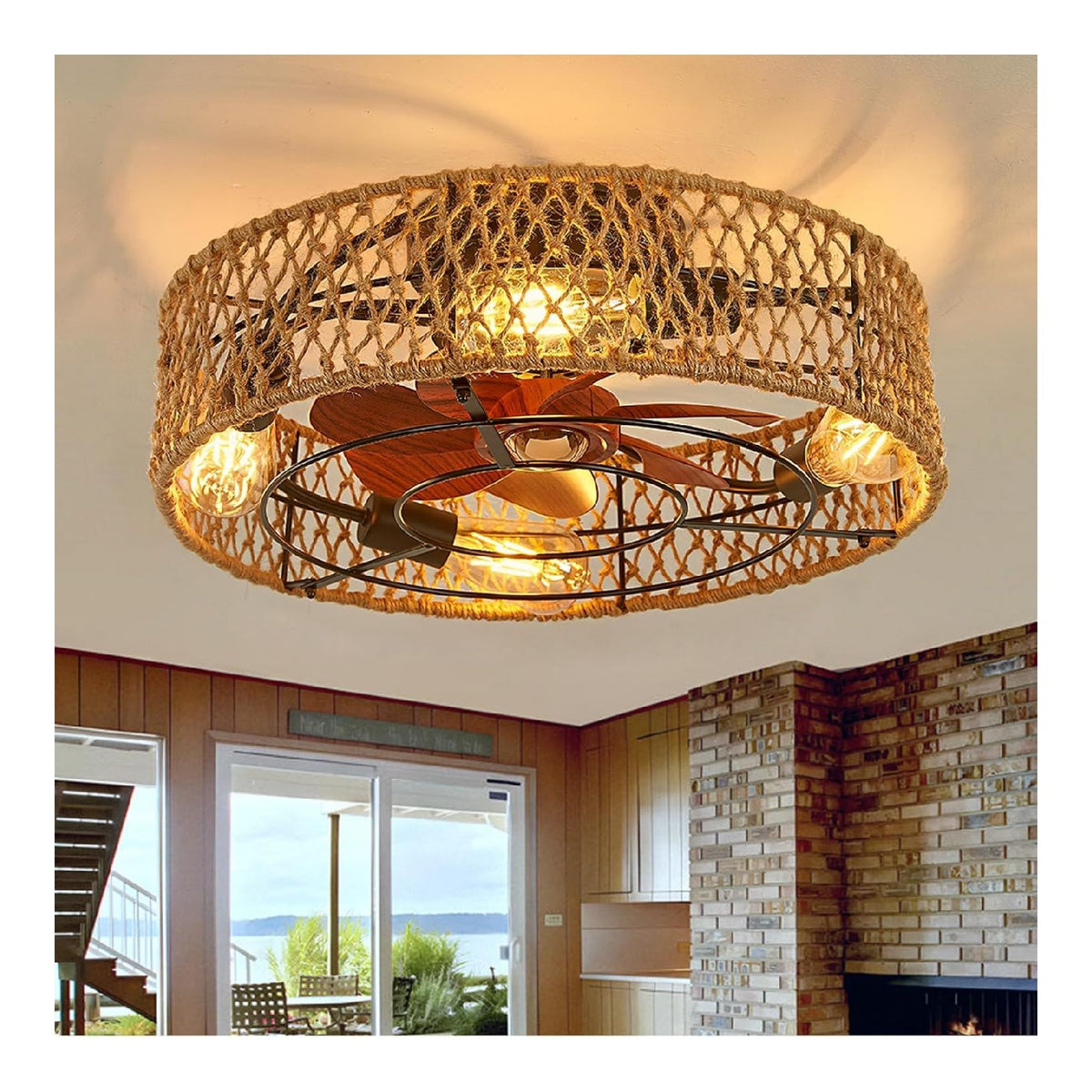 Plafonnier Ambre et Cuivre au style moderne avec conception fonctionnelle E27