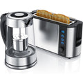 Arendo Set bouilloire et grille-pain 1.7 L 1000 W Gris Acier inoxydable