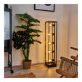 Lampadaire Noir et Ambre au style moderne avec conception fonctionnelle IP20 E27