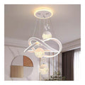 Luminaire Blanc et Ambre a silhouette graphique de type suspension 80W 6000 K
