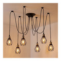 Suspension decoratif Noir et Ambre avec diffusion lumineuse harmonieuse 60 W E27