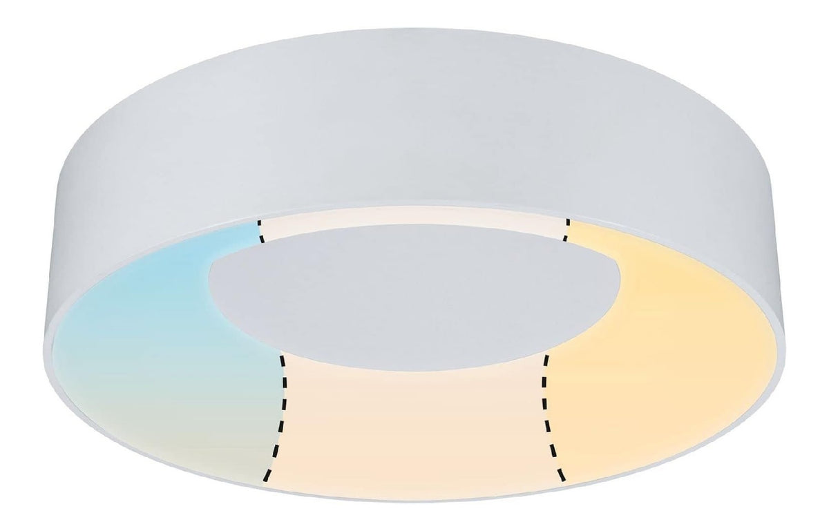 Luminaire Blanc et Rouge a silhouette graphique de type plafonnier 18 W IP44