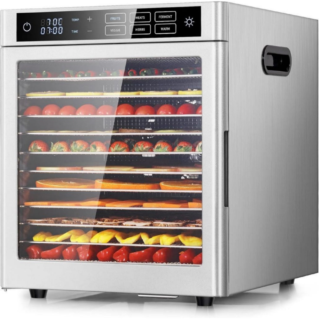 Kwasyo Deshydrateur alimentaire 800 W Acier inoxydable Silencieux