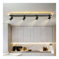 Spot de plafond Noir et Ambre aux lignes epurees avec eclairage confortable 58 W