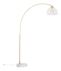 Eclairage Blanc et Dore contemporain en version lampadaire IP20 E27