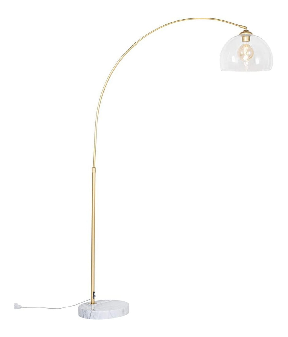 Eclairage Blanc et Dore contemporain en version lampadaire IP20 E27