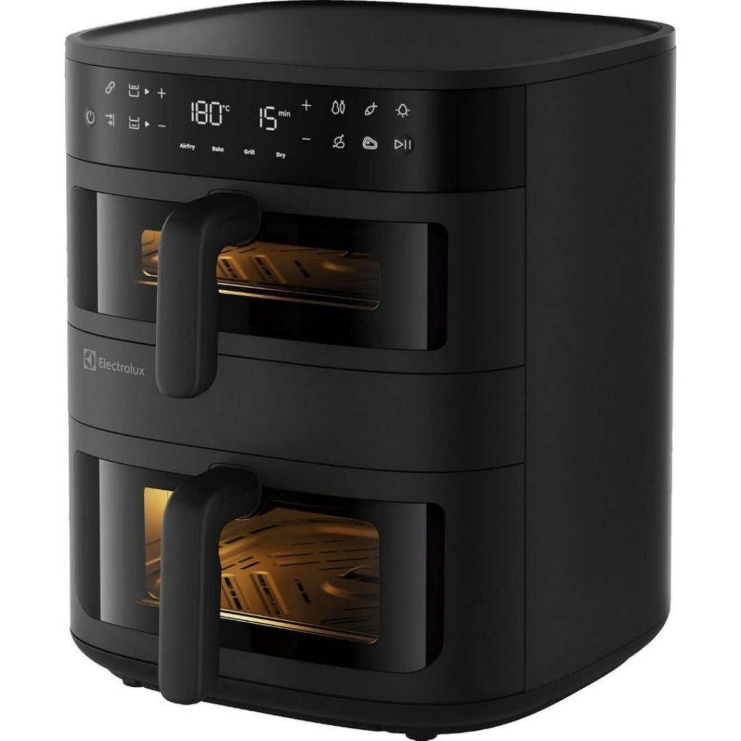 Electrolux Friteuse sans huile 11 L 2700 W Noir Revetement antiadhesif Compatible lave-vaisselle