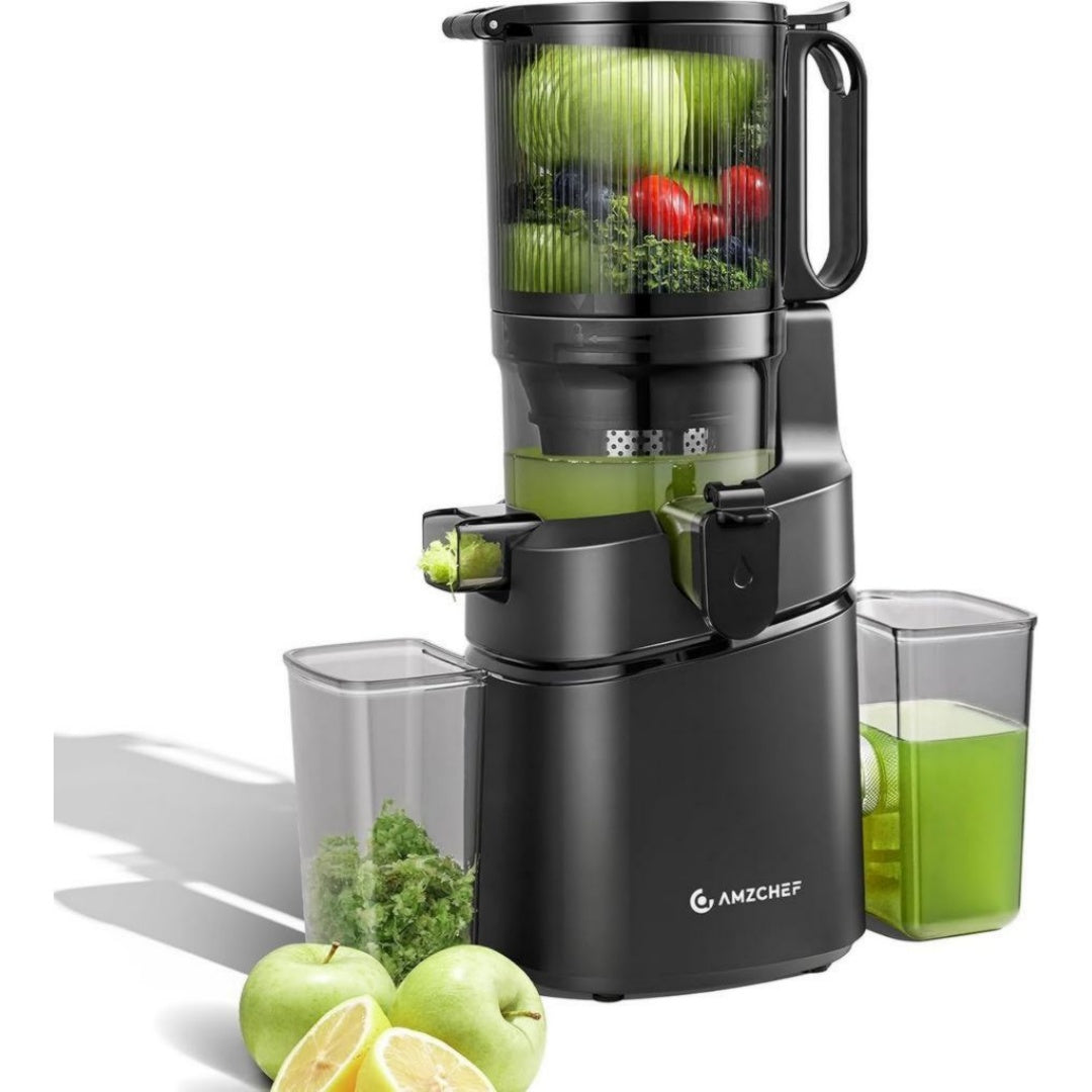 Amzchef Extracteur de jus 1.8 L 250 W Noir Silencieux