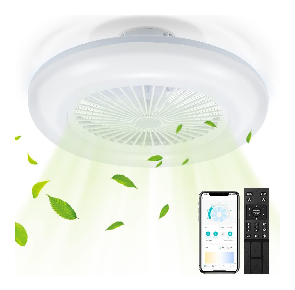 Luminaire Blanc et Ambre a silhouette graphique de type luminaire 80W 6500K