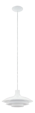 Luminaire Blanc et Rouge a silhouette graphique de type suspension E27