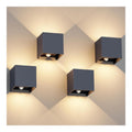 Eclairage Blanc et Vert contemporain en version applique murale 12W IP65 3000K