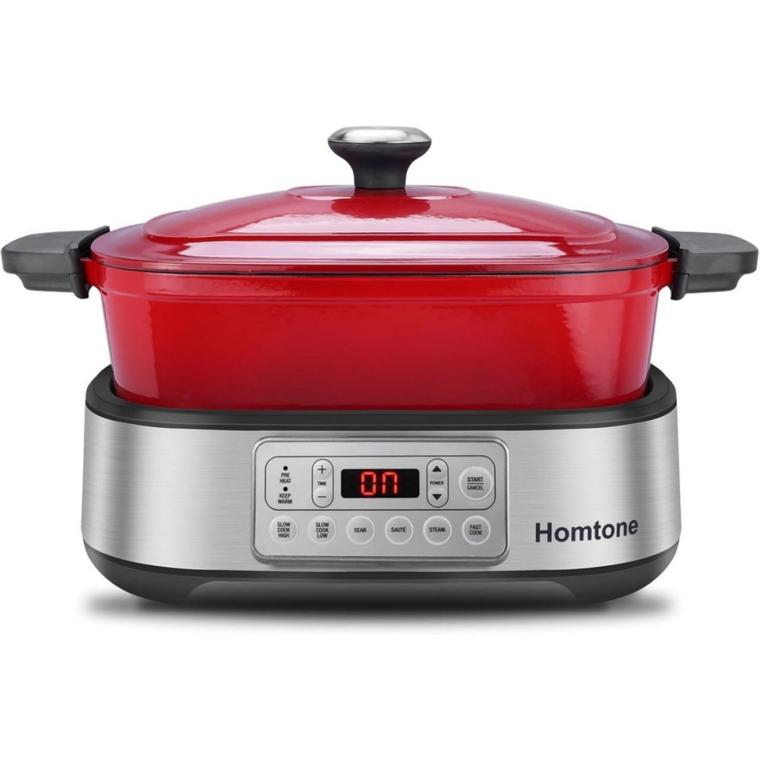 Homtone Mijoteuses 5.5 L Rouge Reglable