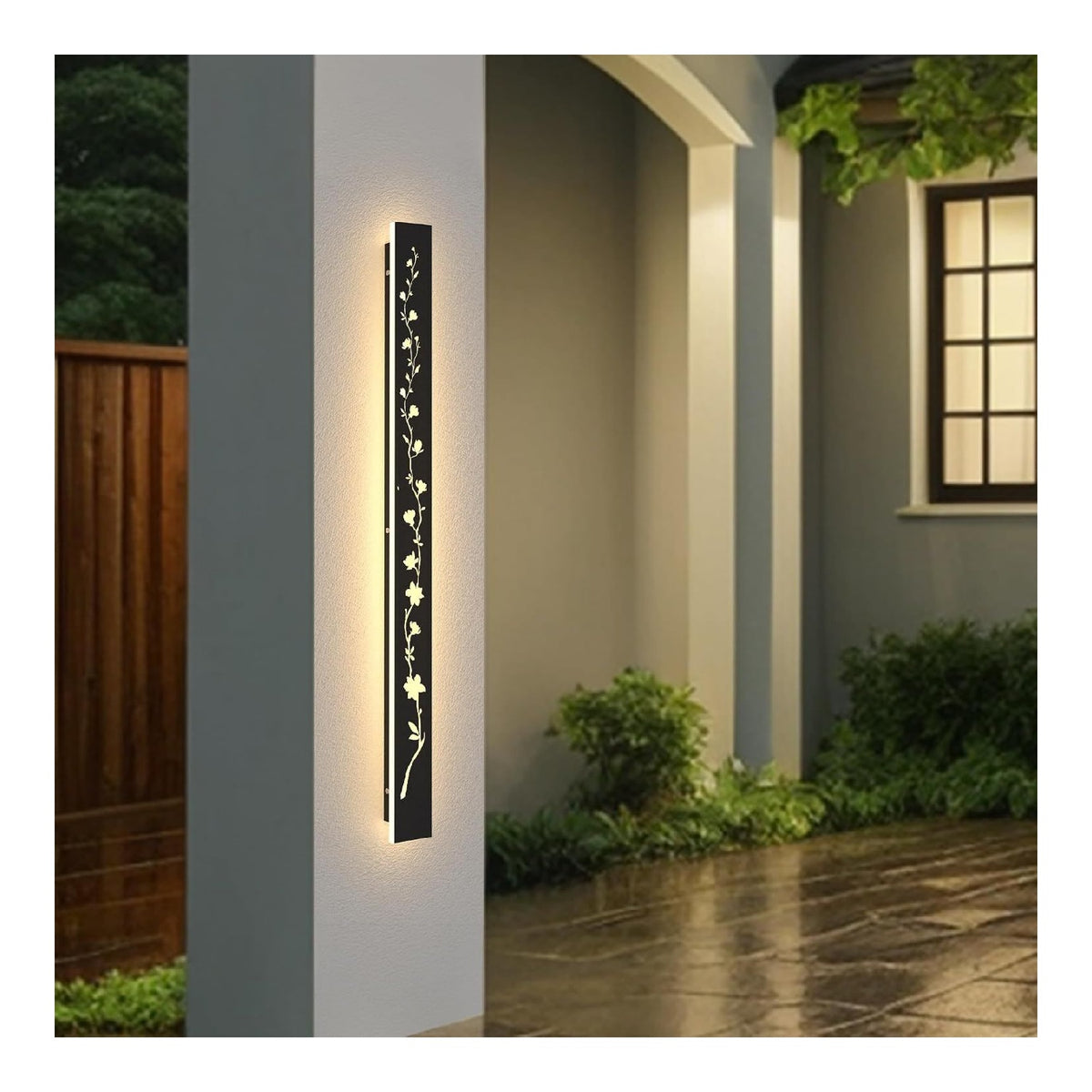 Applique murale decoratif Noir et Ambre avec diffusion lumineuse harmonieuse 34W IP65 3000K