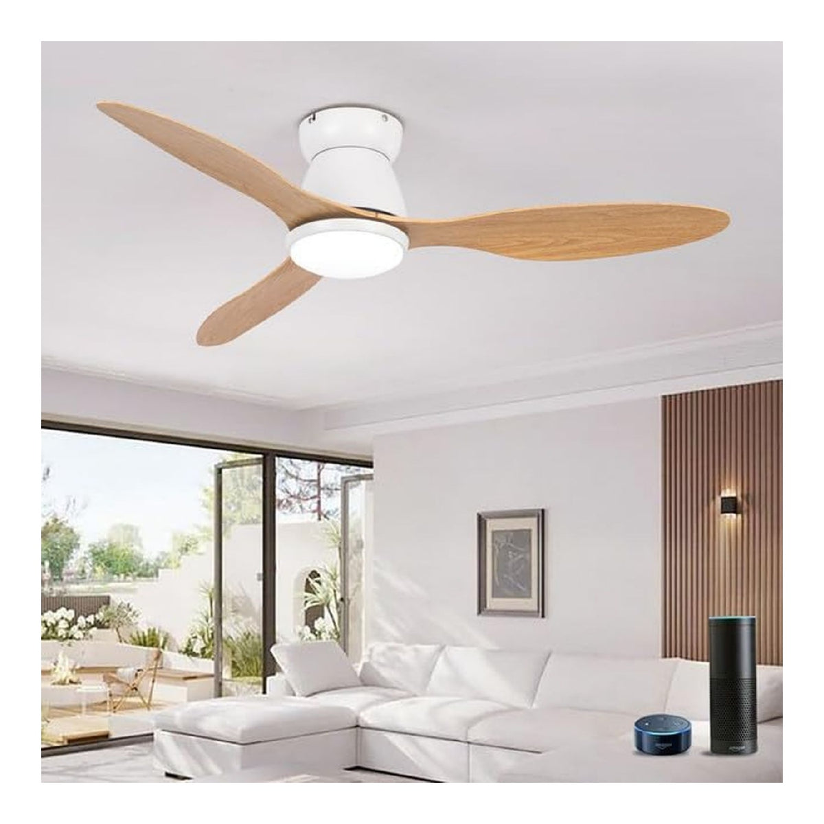 Luminaire Blanc et Ambre a silhouette graphique de type luminaire 24W 3000K