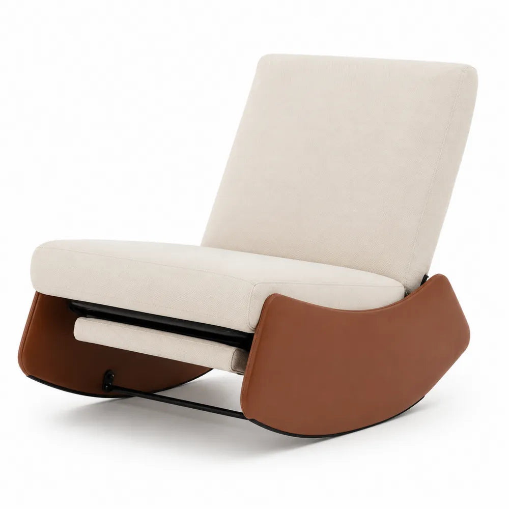 Fauteuil ¨¤ bascule en tissu polyester et PVC