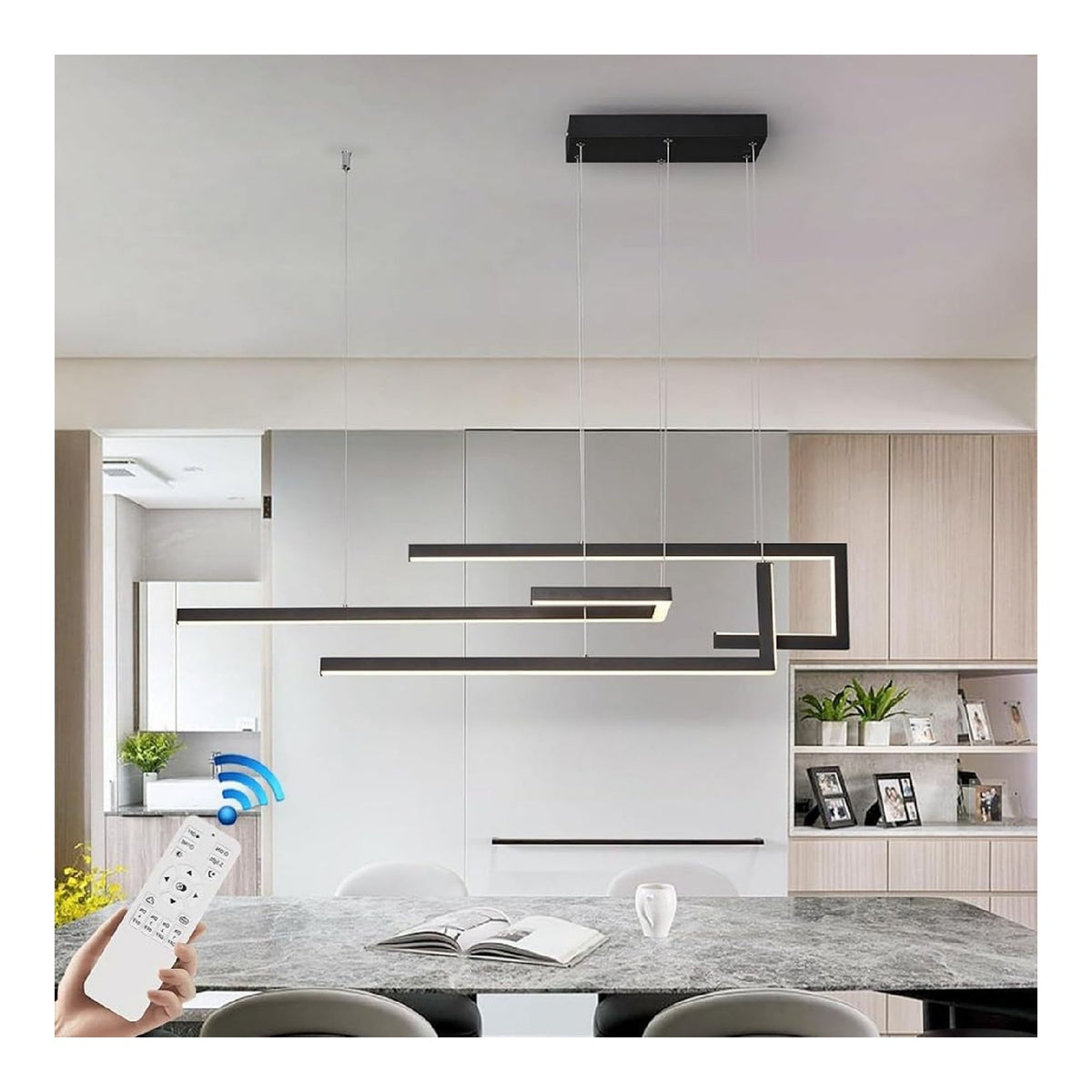 Solution lumineuse Noir et Blanc au dessin sobre en format suspension 60 W