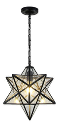 Luminaire Ambre et Vert a silhouette graphique de type suspension 60W E27