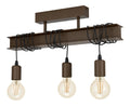 Luminaire Ambre et Marron a silhouette graphique de type plafonnier E27