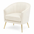 Fauteuil en similicuir avec pieds en m¨¦tal
