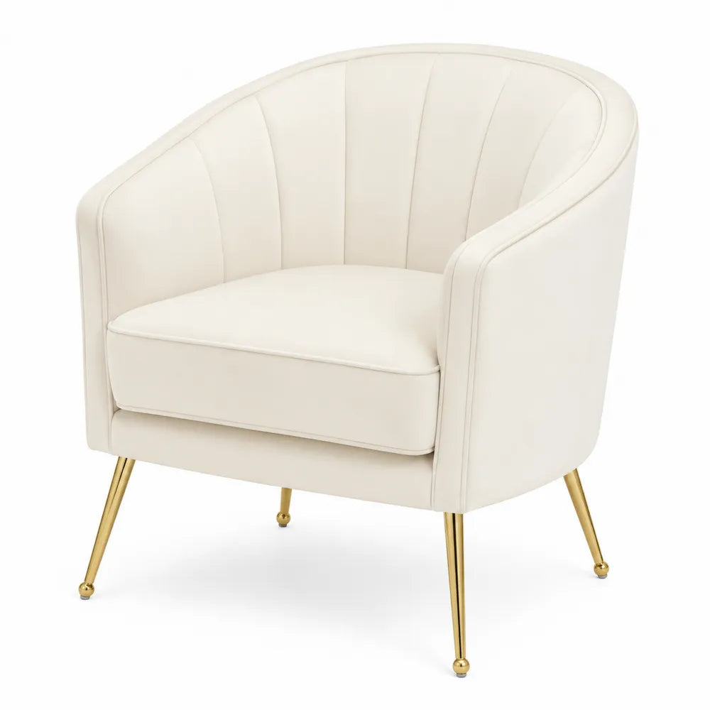 Fauteuil en similicuir avec pieds en m¨¦tal