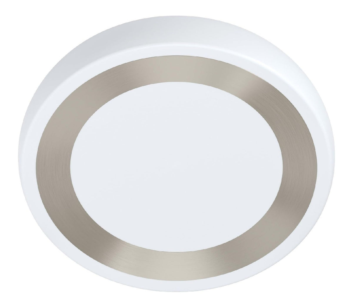 Solution lumineuse Blanc et Argente au dessin sobre en format plafonnier 22 W