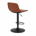 Chaise de bar r¨¦glable cuir synth¨¦tique marron base acier