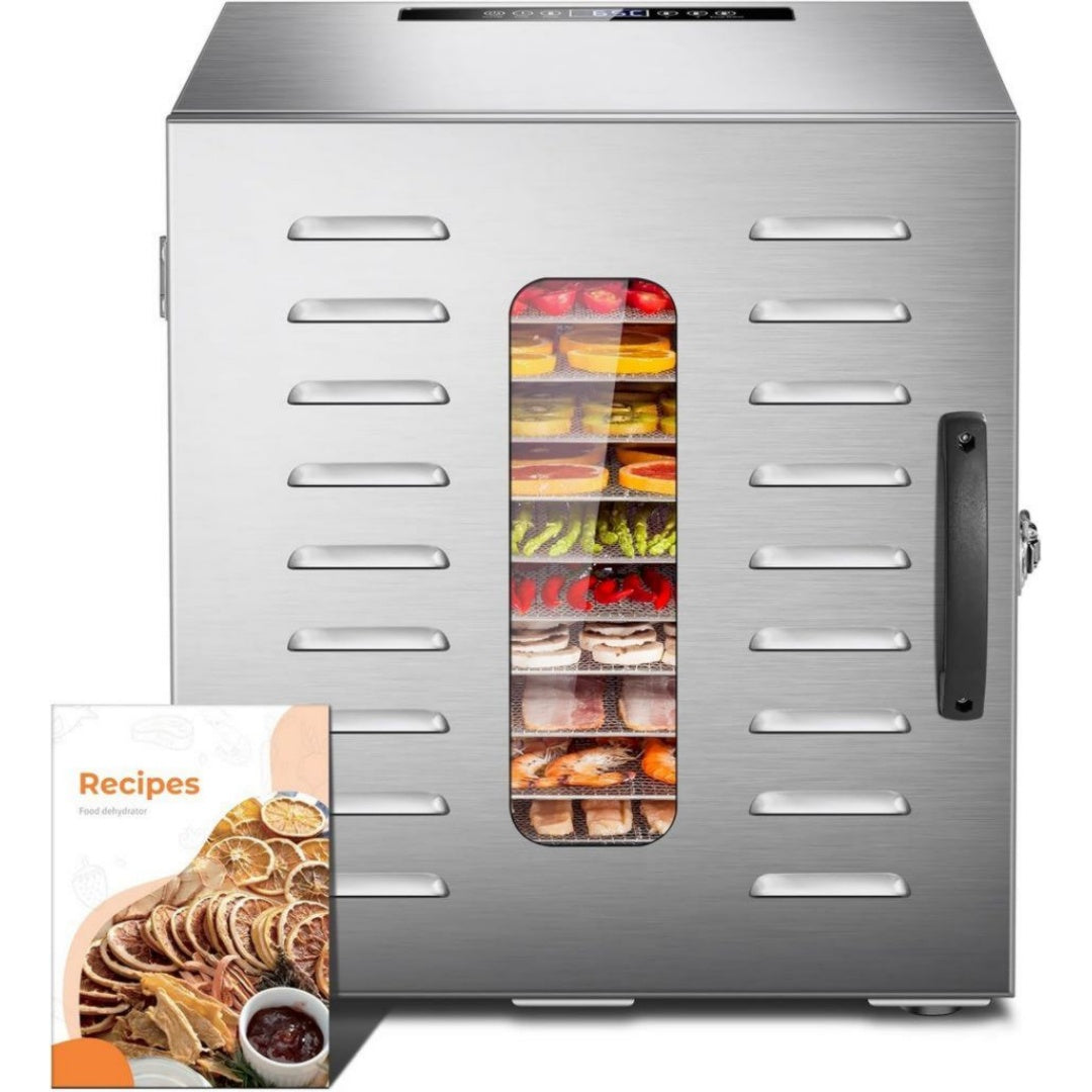 Kwasyo Deshydrateur alimentaire 1000 W Argente Acier inoxydable Pieces amovibles