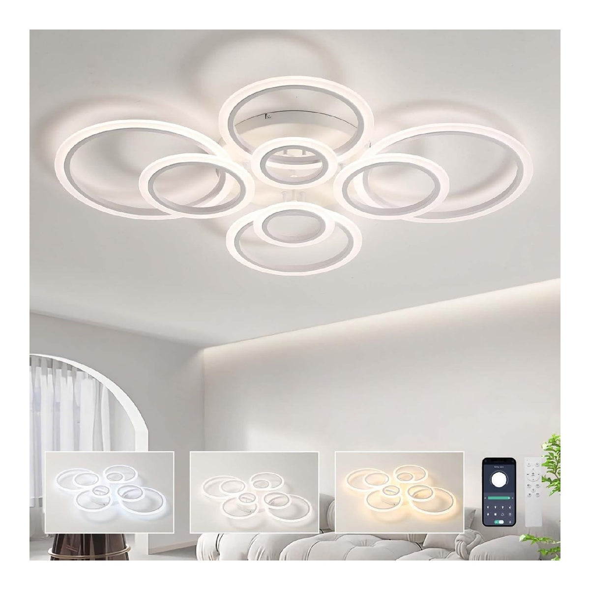 Eclairage Blanc et Ambre contemporain en version suspension 3000K