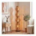 Lampadaire decoratif Noir et Ambre avec diffusion lumineuse harmonieuse 40 W IP20 E27 1CD-690