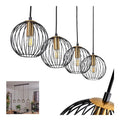 Suspension Noir et Ambre au style moderne avec conception fonctionnelle IP20 E14