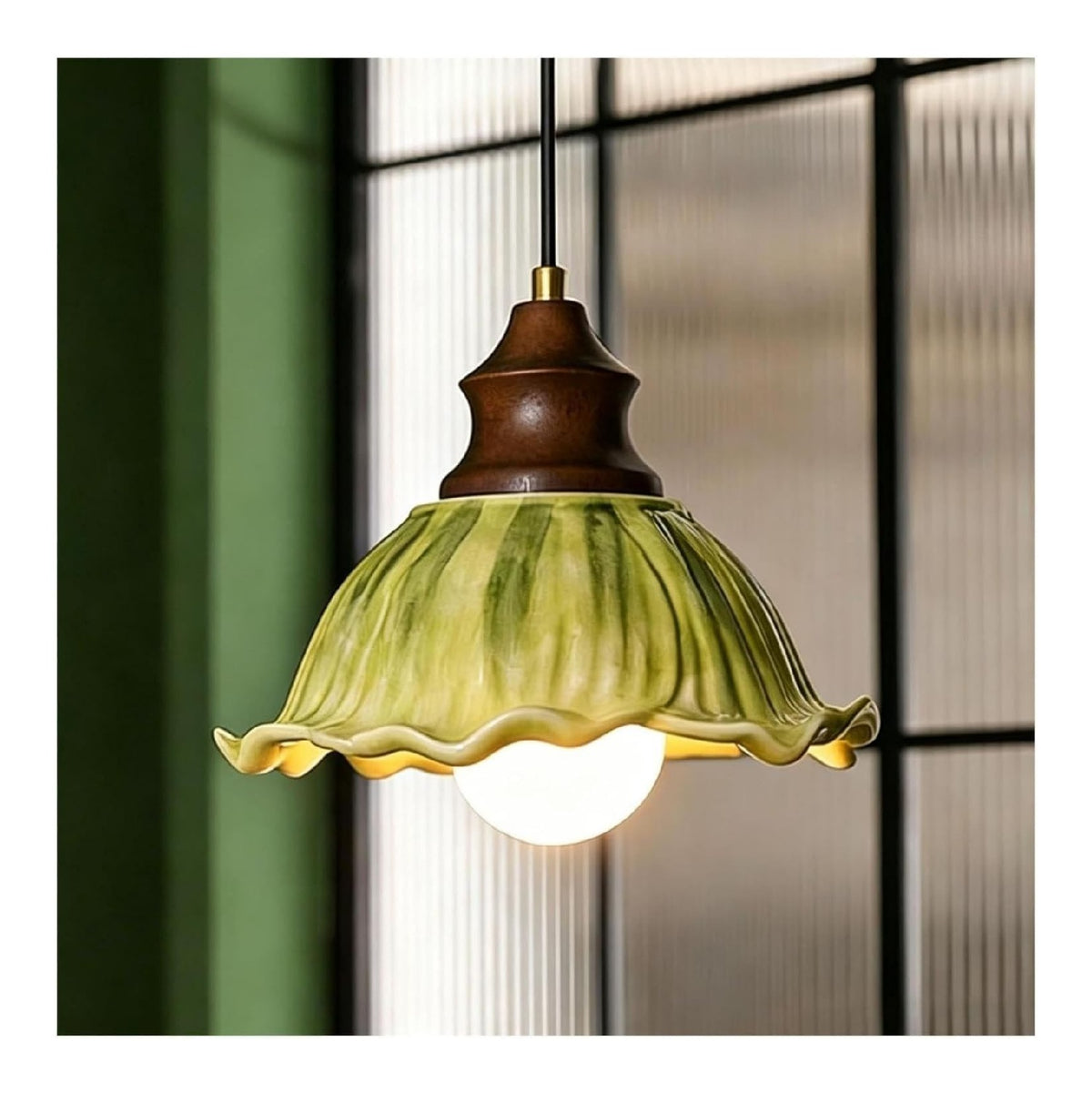 Suspension Ambre a presence elegante et lumiere agreable E27 QV-8907