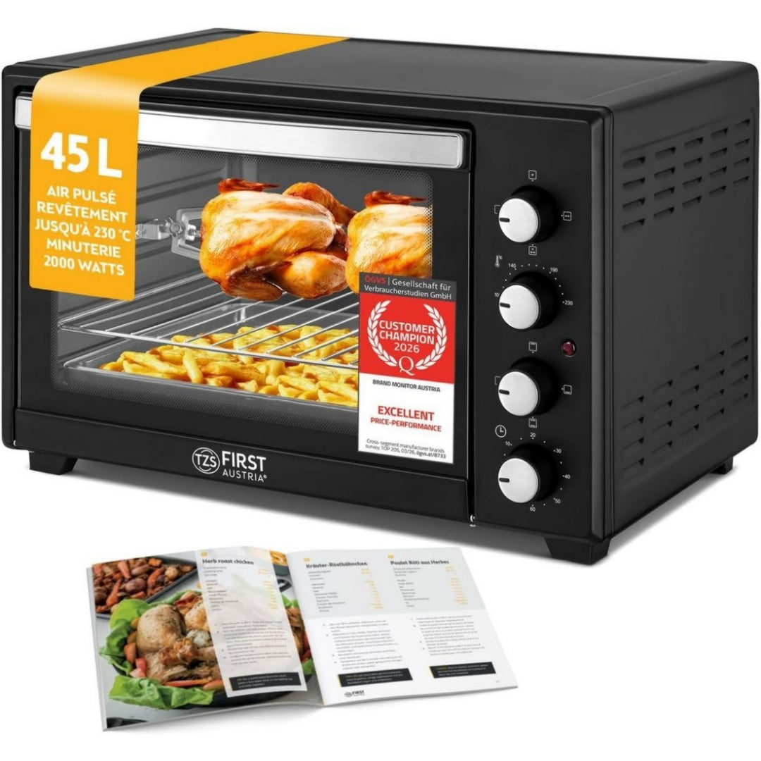 TZS First Austria Mini four 45 L 2000 W Acier inoxydable Compact