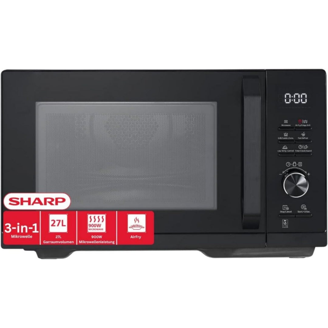 Sharp Four micro-ondes 27 L 900 W Noir Compact