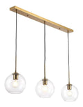 Luminaire Noir et Transparent a silhouette graphique de type suspension 40W IP20 E27